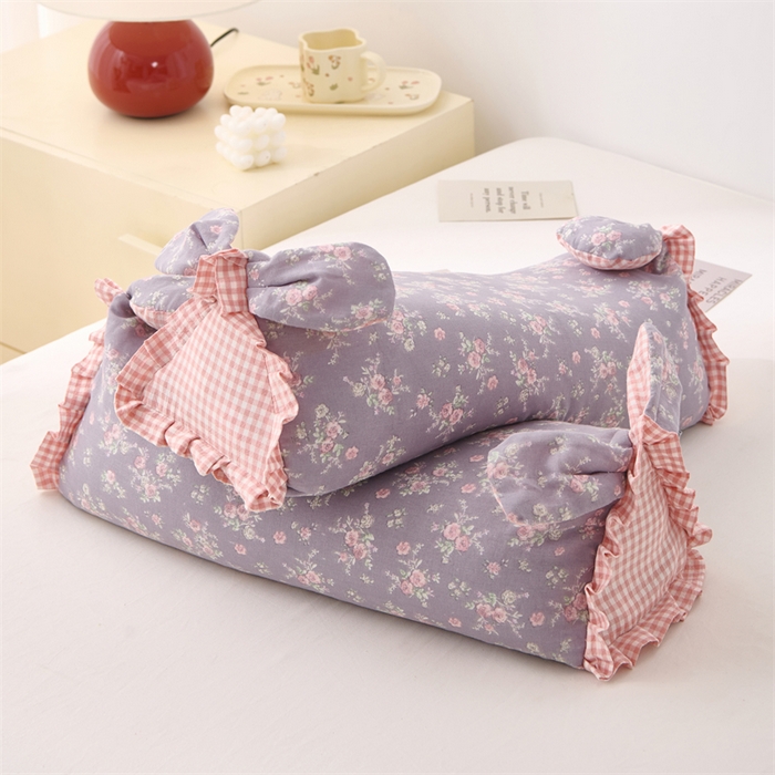 91家纺网 家纺一手货源 找家纺 （总）大熊枕芯 2025新款全棉纯棉三角兔子荞麦枕全荞麦壳颈椎枕午睡护颈枕头枕芯