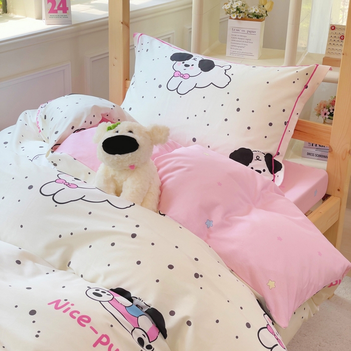 91家纺网 家纺一手货源 找家纺 小叮当家纺仓储工厂店 2025新款全棉纯棉AB版13372学生宿舍印花三件套双面纯棉床单款上下铺单人 罗纳星河