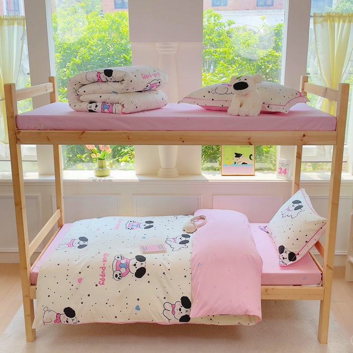 91家纺网 家纺一手货源 找家纺 小叮当家纺仓储工厂店 2025新款全棉纯棉AB版13372学生宿舍印花三件套双面纯棉床单款上下铺单人 罗纳星河