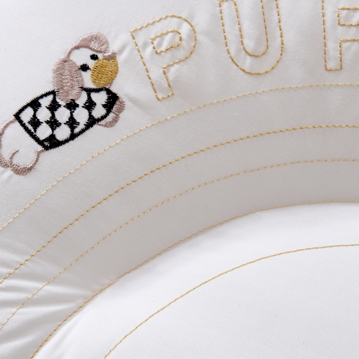 91家纺网 家纺一手货源 找家纺 （总）大熊枕芯 2025新款刺绣款顽皮狗亲子款枕芯 枕头