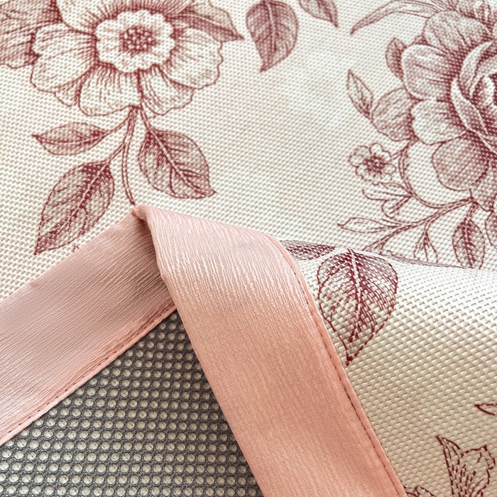 91家纺网 家纺一手货源 找家纺 小叮当家纺仓储工厂店 2025新款A类印花冰藤凉席席子针织棉牛奶丝夏被夏凉被空调被四件套 冰藤席-古韵花香