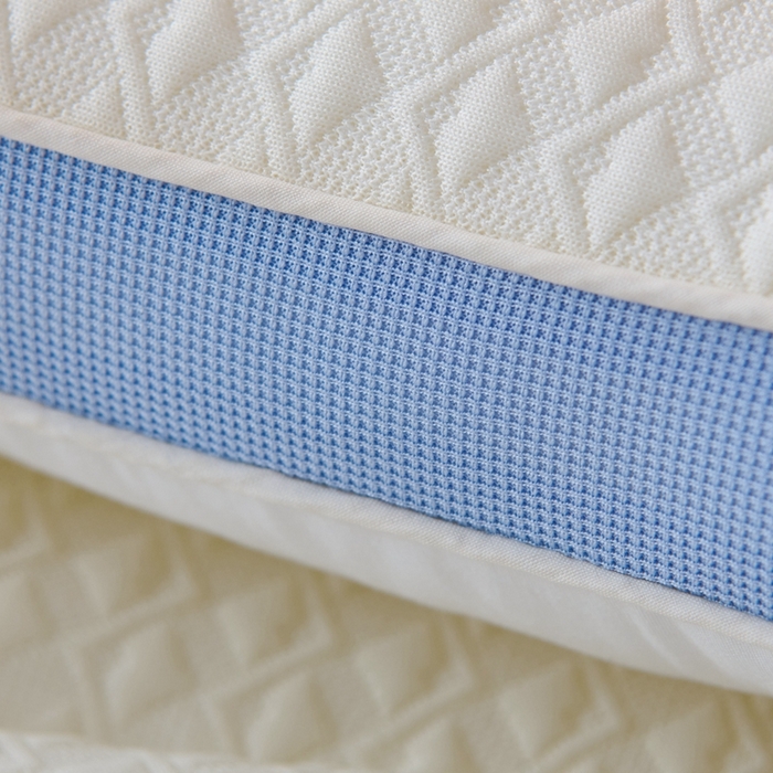 91家纺网 家纺一手货源 找家纺 大熊枕芯 2025新款儿童卡通针织小狗分区护颈枕 浅蓝色 30*50cm /只 