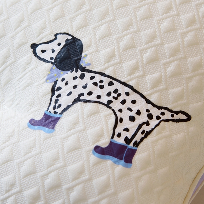 91家纺网 家纺一手货源 找家纺 大熊枕芯 2025新款儿童卡通针织小狗分区护颈枕 浅蓝色 40*60cm/只