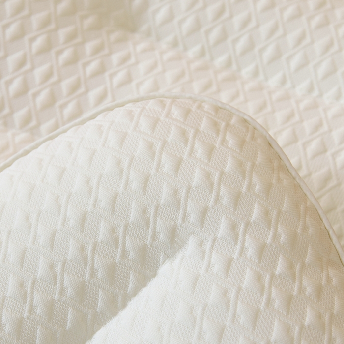 91家纺网 家纺一手货源 找家纺 大熊枕芯 2025新款儿童卡通针织小狗分区护颈枕 浅粉色 40*60cm/对