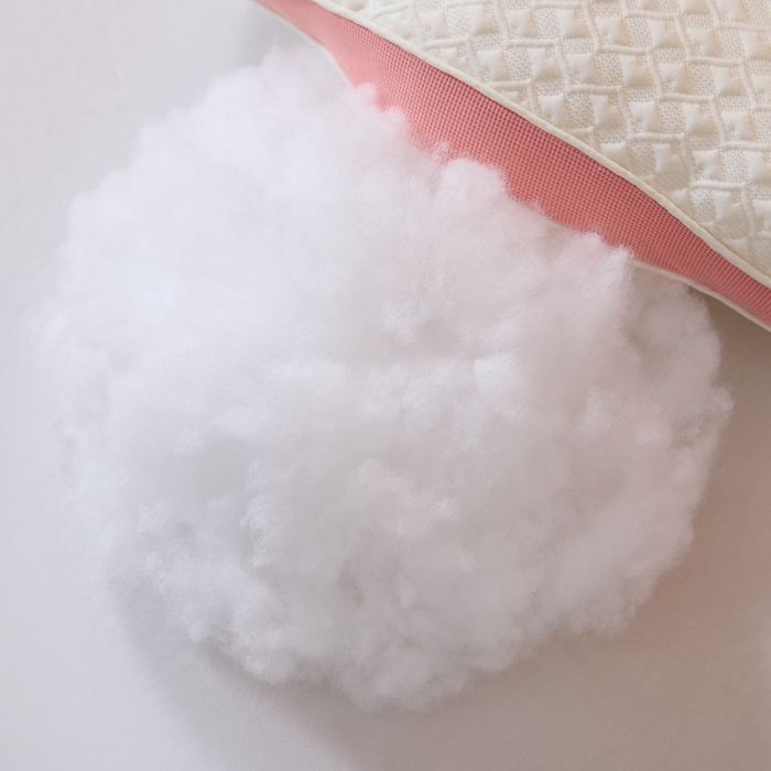 91家纺网 家纺一手货源 找家纺 大熊枕芯 2025新款儿童卡通针织小狗分区护颈枕 浅粉色 40*60cm/对