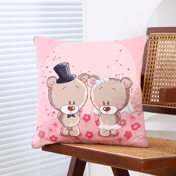 皇谱家纺2025新款卡通抱枕被儿童被车载抱被靠垫靠枕被 熊宝贝