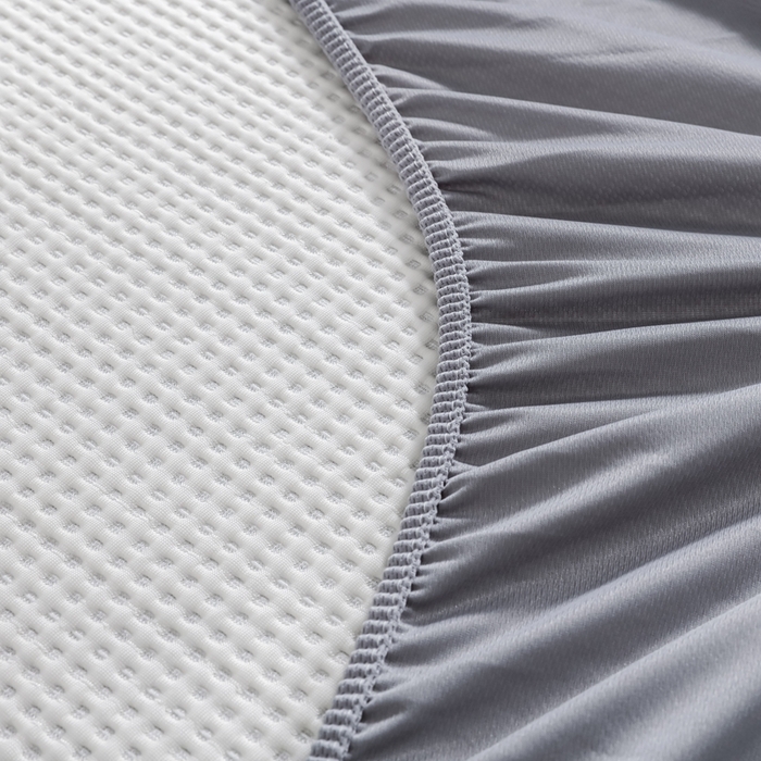 91家纺网 家纺一手货源 找家纺 耀悦家纺 2025春夏新款乙纶凉席pe凉感华夫格床笠款凉席席子三件套床笠床席子 奶白-床笠款