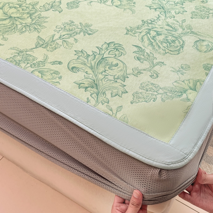 91家纺网 家纺一手货源 找家纺 小叮当家纺仓储工厂店 2025新款A类小清新卡通高品质冰藤印花床笠款凉席席子-床笠款 冰藤席-绿野仙踪