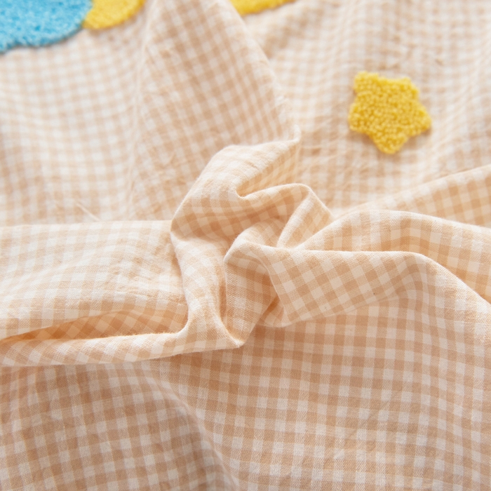 91家纺网 家纺一手货源 找家纺 鱼宝 2025新款全棉毛巾绣幼儿园套件三件套被子被芯 月亮卡卡