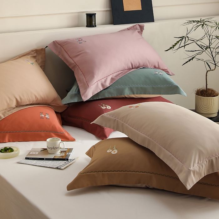 91家纺网 家纺一手货源 找家纺 （总）禾时2025新款精梳火山全棉小磨毛工艺单品枕套