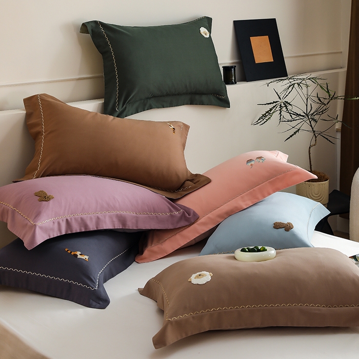 91家纺网 家纺一手货源 找家纺 （总）禾时2025新款精梳火山全棉小磨毛工艺单品枕套