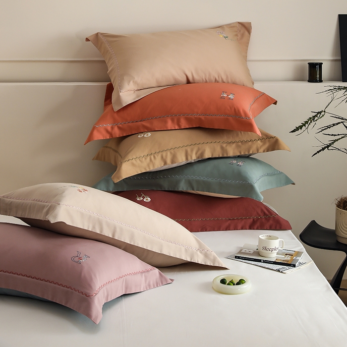 91家纺网 家纺一手货源 找家纺 禾时2025新款精梳火山全棉小磨毛工艺单品枕套 组合图片（仅供参考）