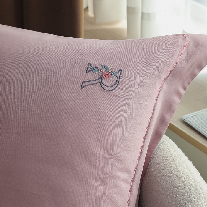 91家纺网 家纺一手货源 找家纺 禾时2025新款精梳火山全棉小磨毛工艺单品枕套 浅香紫丨黛水蓝
