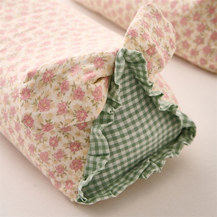 91家纺网 家纺一手货源 找家纺 大熊枕芯 2025新款全棉纯棉三角兔子荞麦枕全荞麦壳颈椎枕午睡护颈枕头枕芯 三角兔-田园粉 50x15x15cm/只