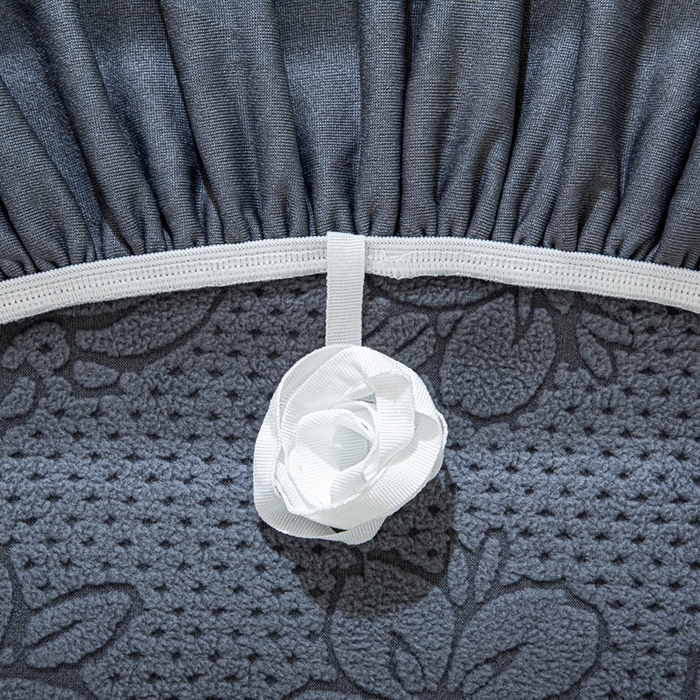 91家纺网 家纺一手货源 找家纺 沐沐家纺 2026新款山茶沙发套 深灰