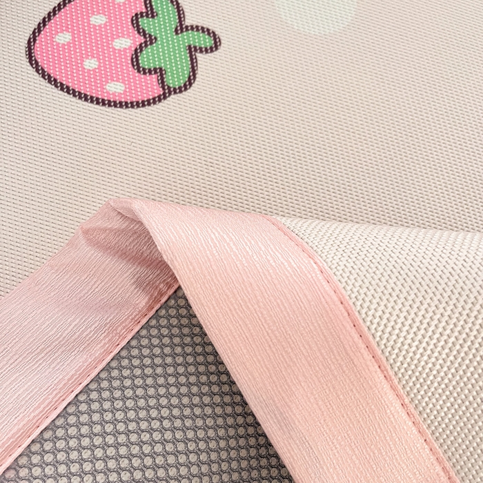 91家纺网 家纺一手货源 找家纺 小叮当家纺仓储工厂店 2025新款A类小清新卡通高品质冰藤印花床席款凉席席子-床席款 冰藤席-草莓兔