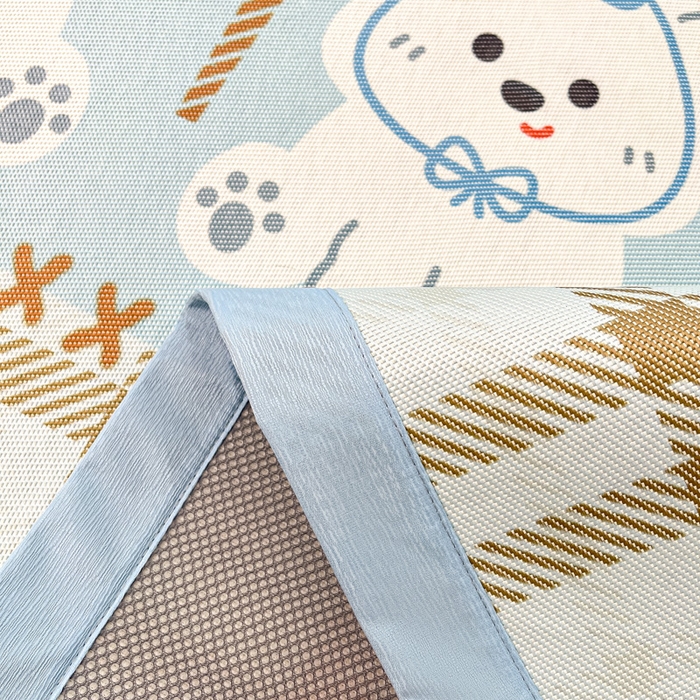 91家纺网 家纺一手货源 找家纺 小叮当家纺仓储工厂店 2025新款A类小清新卡通高品质冰藤印花床席款凉席席子-床席款 冰藤席-费尔岛