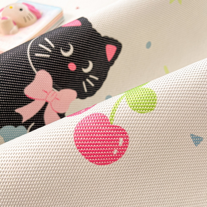 91家纺网 家纺一手货源 找家纺 小叮当家纺仓储工厂店 2025新款A类小清新卡通高品质冰藤印花床席款凉席席子-床席款 冰藤席-黑猫日记