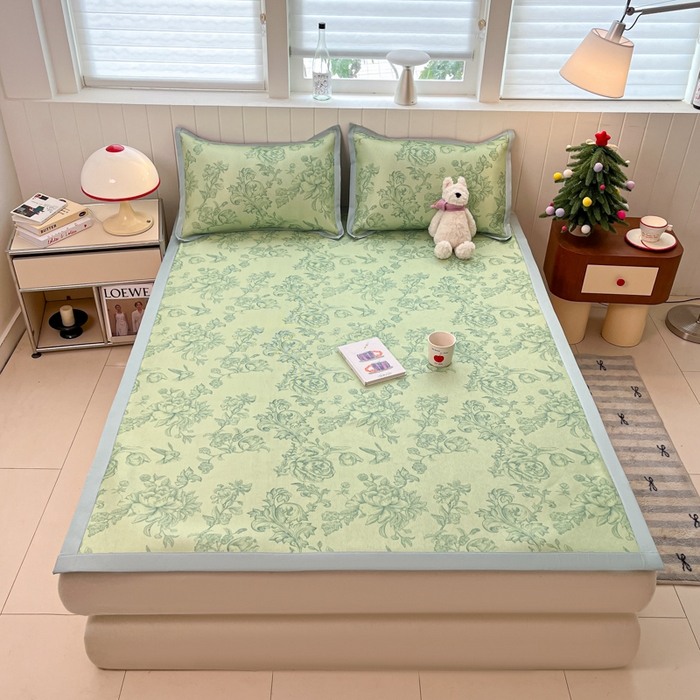 91家纺网 家纺一手货源 找家纺 小叮当家纺仓储工厂店 2025新款A类小清新卡通高品质冰藤印花床席款凉席席子-床席款 冰藤席-绿野仙踪