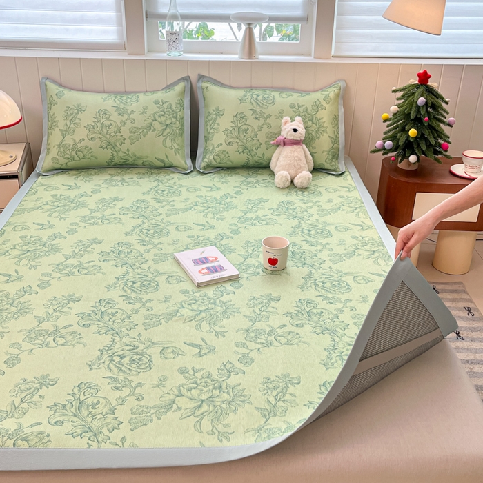 91家纺网 家纺一手货源 找家纺 小叮当家纺仓储工厂店 2025新款A类小清新卡通高品质冰藤印花床席款凉席席子-床席款 冰藤席-绿野仙踪