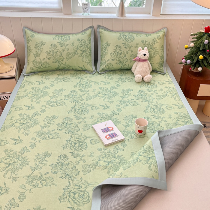 91家纺网 家纺一手货源 找家纺 小叮当家纺仓储工厂店 2025新款A类小清新卡通高品质冰藤印花床席款凉席席子-床席款 冰藤席-绿野仙踪