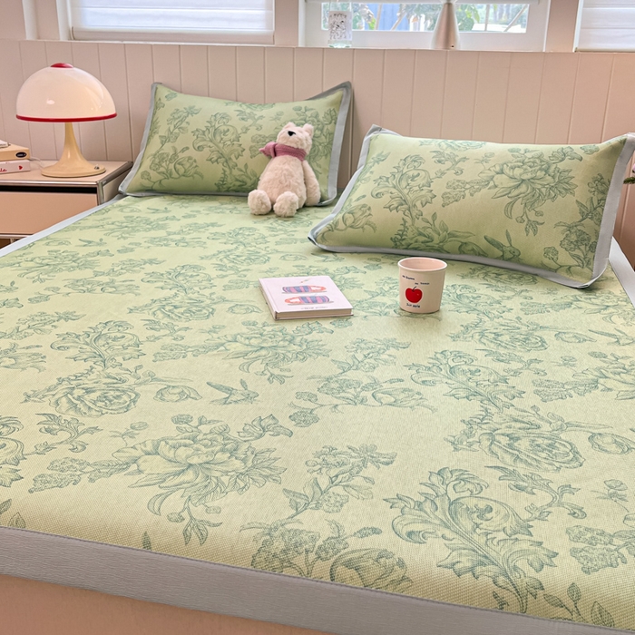 91家纺网 家纺一手货源 找家纺 小叮当家纺仓储工厂店 2025新款A类小清新卡通高品质冰藤印花床席款凉席席子-床席款 冰藤席-绿野仙踪