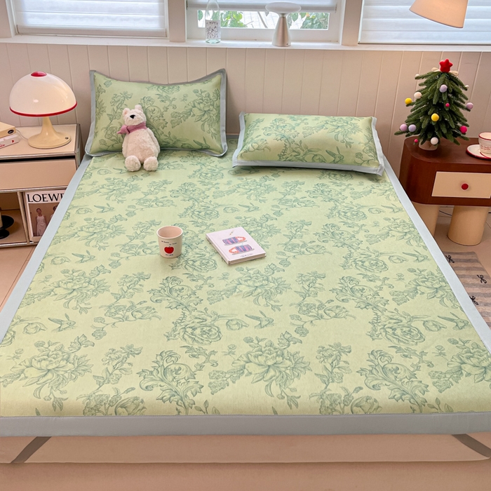 91家纺网 家纺一手货源 找家纺 小叮当家纺仓储工厂店 2025新款A类小清新卡通高品质冰藤印花床席款凉席席子-床席款 冰藤席-绿野仙踪