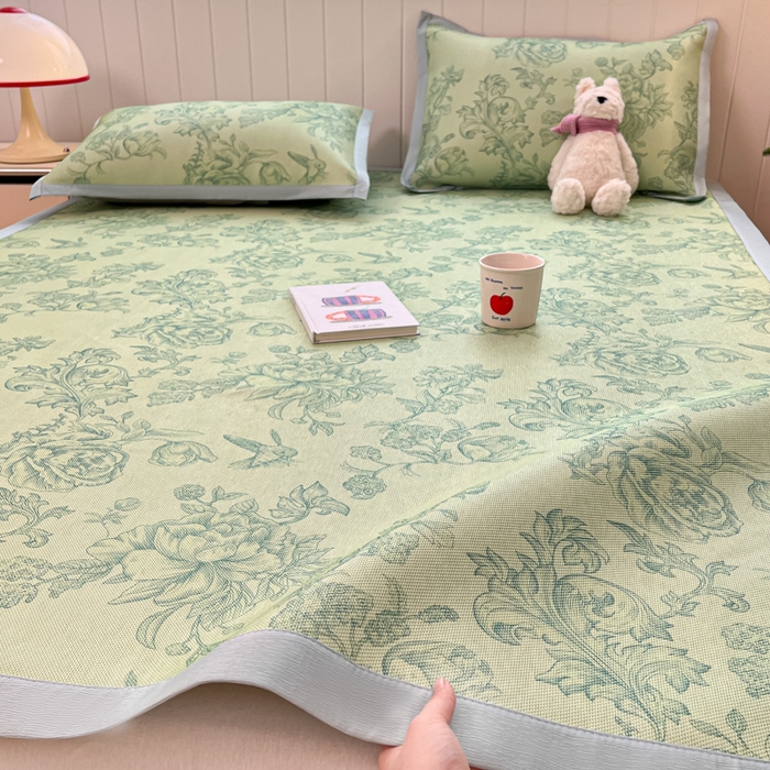 91家纺网 家纺一手货源 找家纺 小叮当家纺仓储工厂店 2025新款A类小清新卡通高品质冰藤印花床席款凉席席子-床席款 冰藤席-绿野仙踪