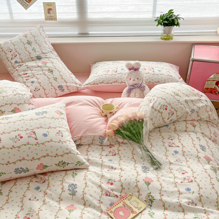 91家纺网 家纺一手货源 找家纺 富瑞阁 新款印花加厚加密13070全棉四件套（全尺寸）枝间梦