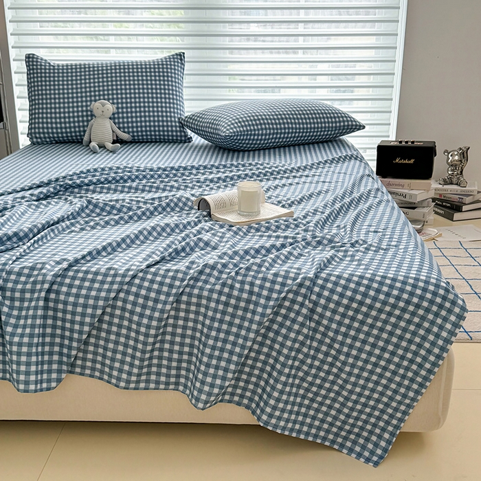 91家纺网 家纺一手货源 找家纺 （总）十一家居 2025年新款ins无印风A类云朵亲肤水洗棉单床单——眠语系列