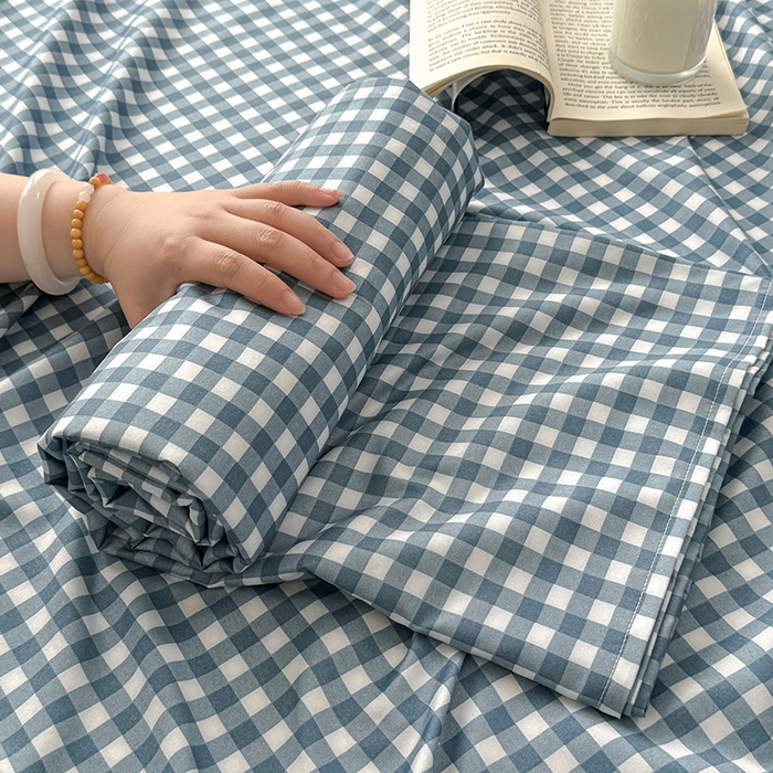 91家纺网 家纺一手货源 找家纺 （总）十一家居 2025年新款ins无印风A类云朵亲肤水洗棉单床单——眠语系列