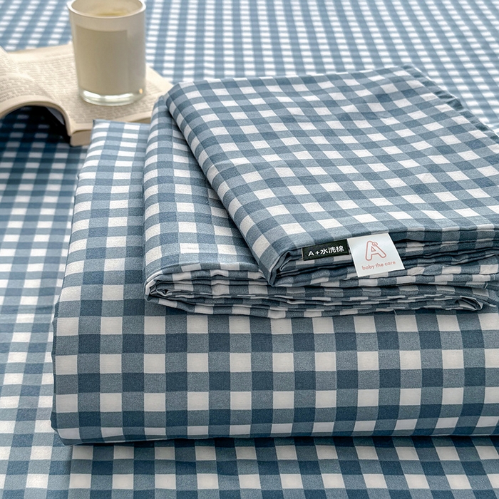 91家纺网 家纺一手货源 找家纺 （总）十一家居 2025年新款ins无印风A类云朵亲肤水洗棉单床单——眠语系列