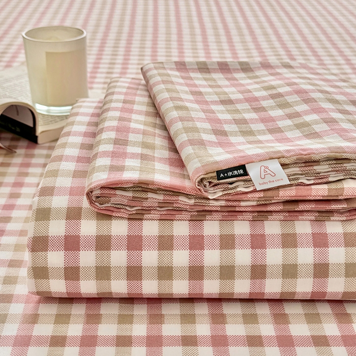 91家纺网 家纺一手货源 找家纺 （总）十一家居 2025年新款ins无印风A类云朵亲肤水洗棉单床单——眠语系列