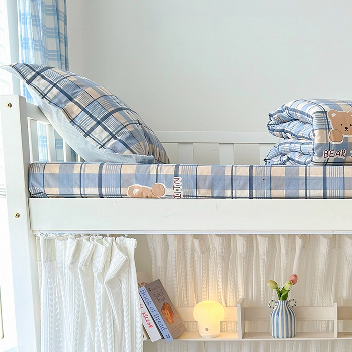 91家纺网 家纺一手货源 找家纺 （总）拾物记 2025新款A类全棉纯棉新疆棉印花学生床笠床笠单件单床笠