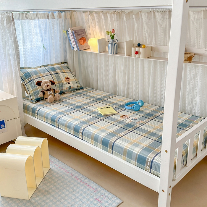 91家纺网 家纺一手货源 找家纺 （总）拾物记 2025新款A类全棉纯棉新疆棉印花学生床笠床笠单件单床笠