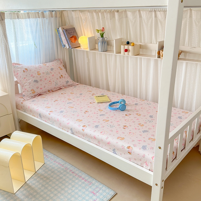 91家纺网 家纺一手货源 找家纺 （总）拾物记 2025新款A类全棉纯棉新疆棉印花学生床笠床笠单件单床笠