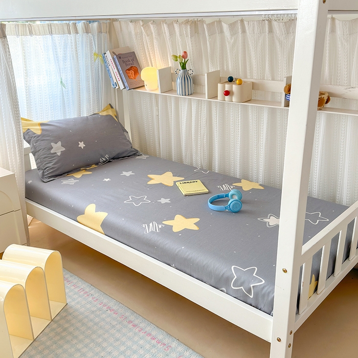 91家纺网 家纺一手货源 找家纺 （总）拾物记 2025新款A类全棉纯棉新疆棉印花学生床笠床笠单件单床笠