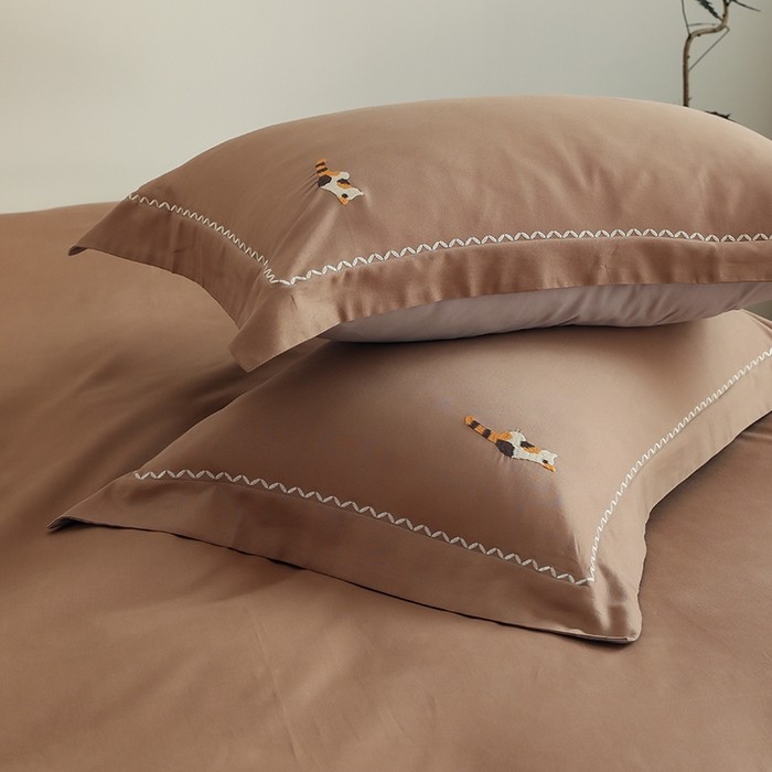 91家纺网 家纺一手货源 找家纺 （总）禾时2025新款精梳火山全棉小磨毛工艺单品枕套