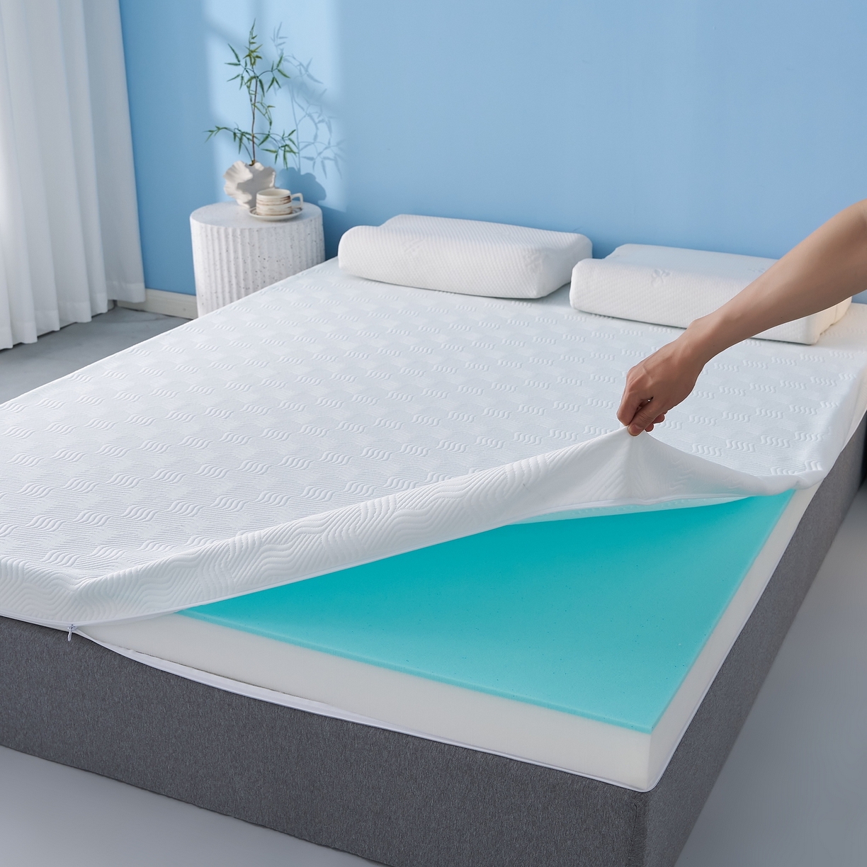 91家纺网 家纺一手货源 找家纺 （总）时奥家纺 2025新款云感记忆棉活套款床垫-成人款