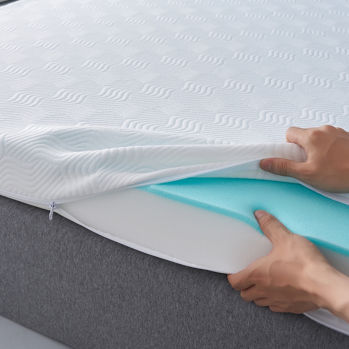 91家纺网 家纺一手货源 找家纺 （总）时奥家纺 2025新款云感记忆棉活套款床垫-成人款