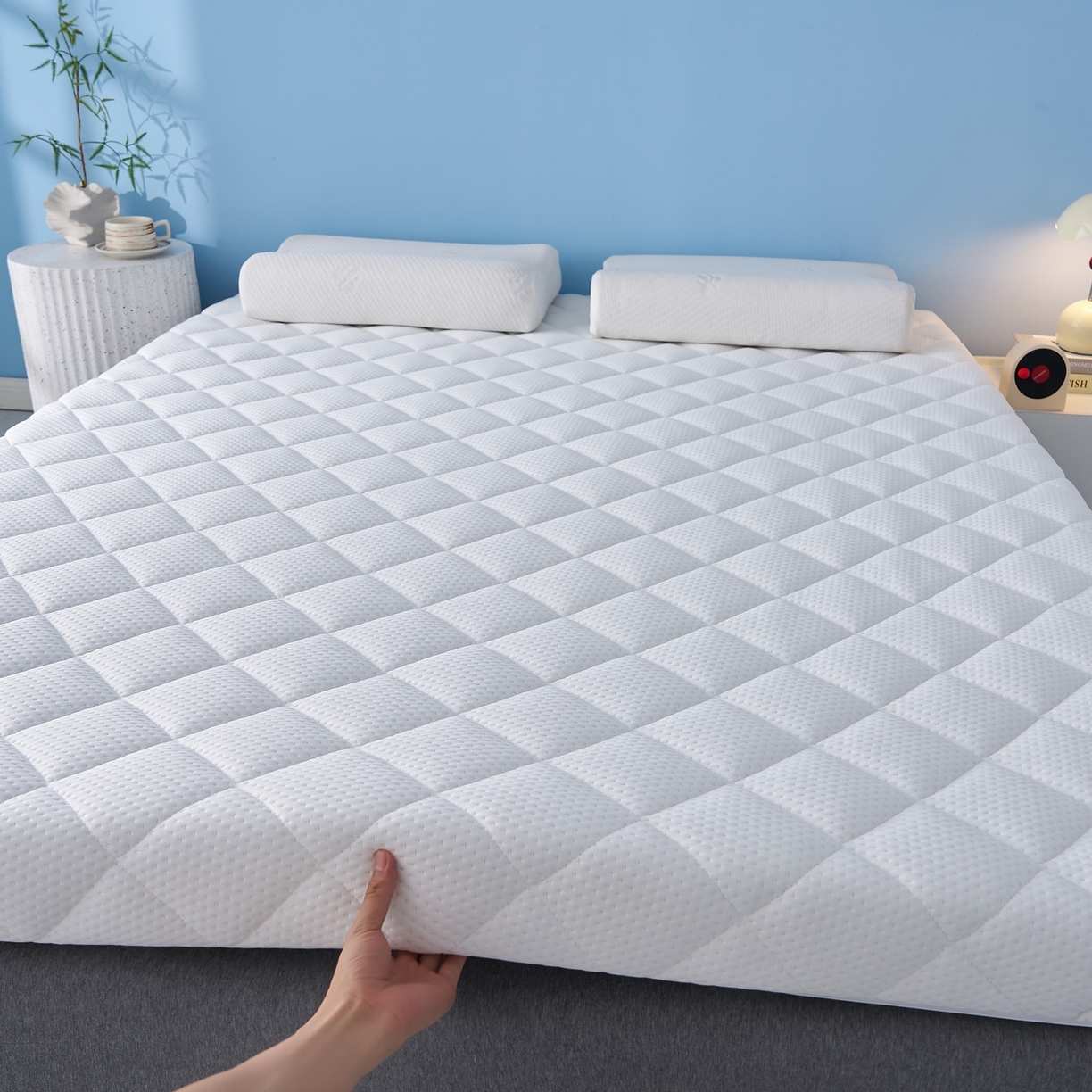 91家纺网 家纺一手货源 找家纺 （总）时奥家纺 2025新款元气记忆棉活套绗绣款床垫-成人款