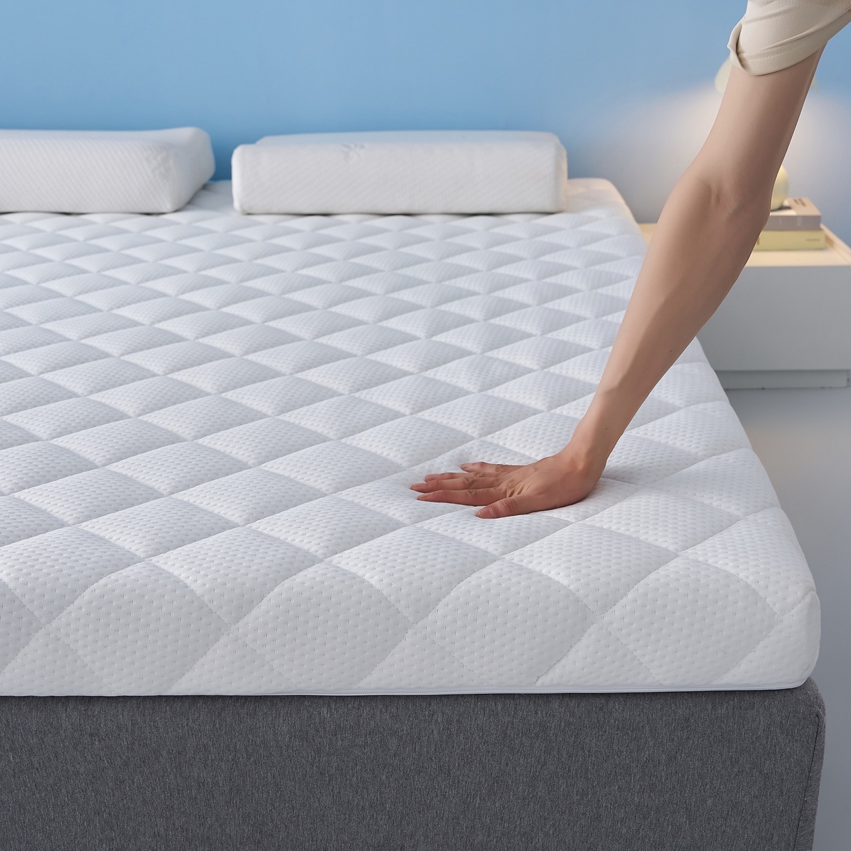 91家纺网 家纺一手货源 找家纺 （总）时奥家纺 2025新款元气记忆棉活套绗绣款床垫-成人款