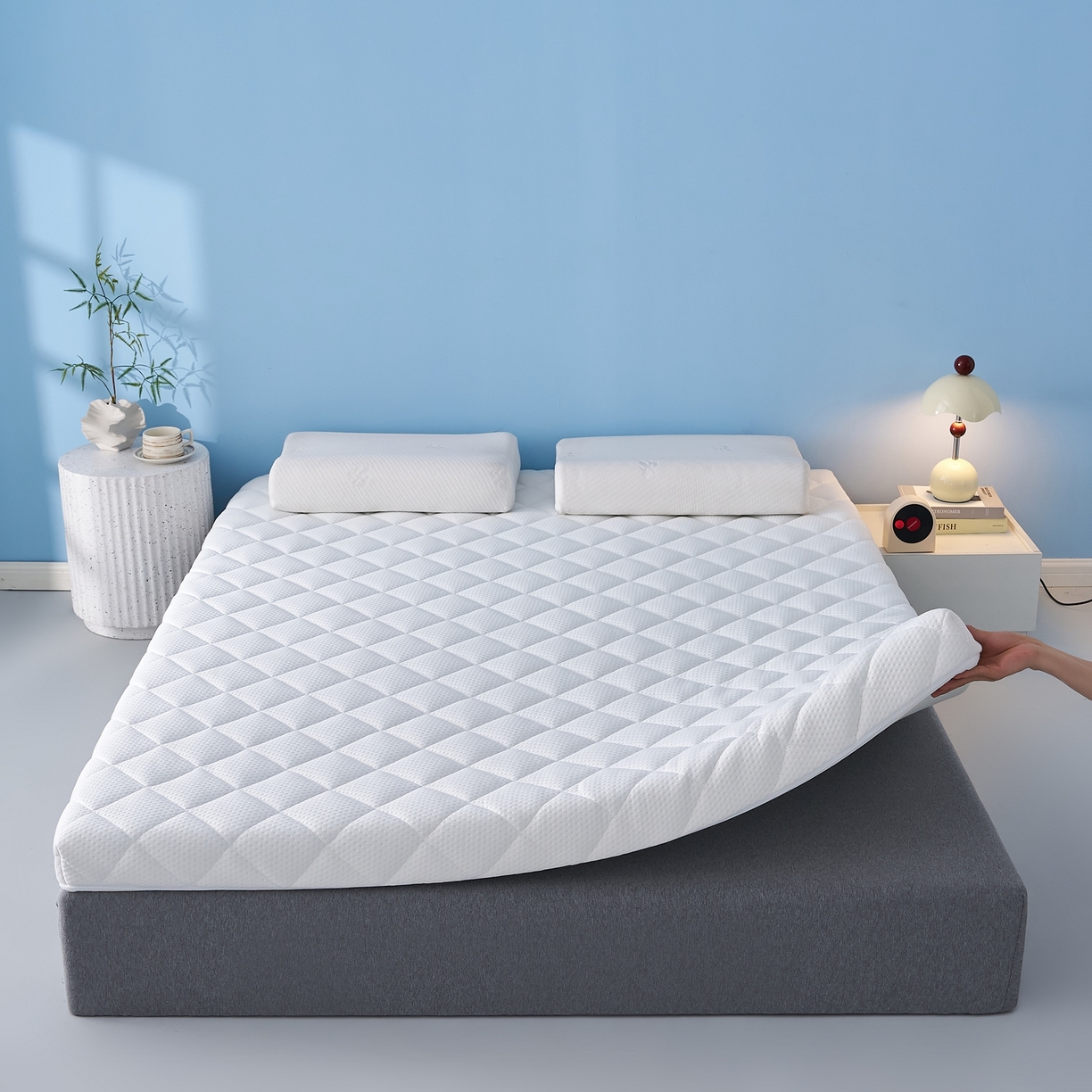 91家纺网 家纺一手货源 找家纺 （总）时奥家纺 2025新款元气记忆棉活套绗绣款床垫-成人款