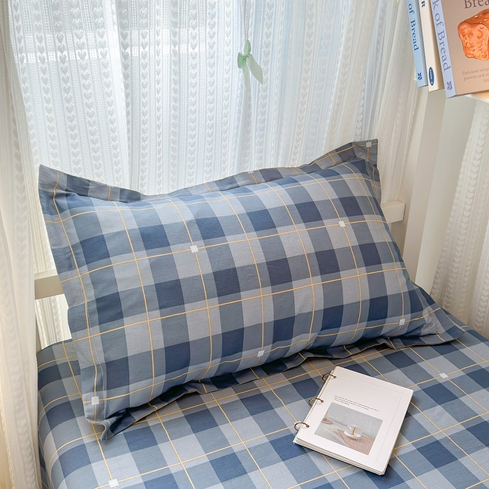 91家纺网 家纺一手货源 找家纺 拾物记 2025新款A类全棉纯棉棉印花学生床笠床笠单件单床笠 方特-蓝