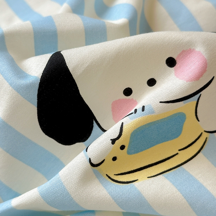 91家纺网 家纺一手货源 找家纺 拾物记 2025新款A类全棉纯棉棉印花学生床笠床笠单件单床笠 酣睡狗