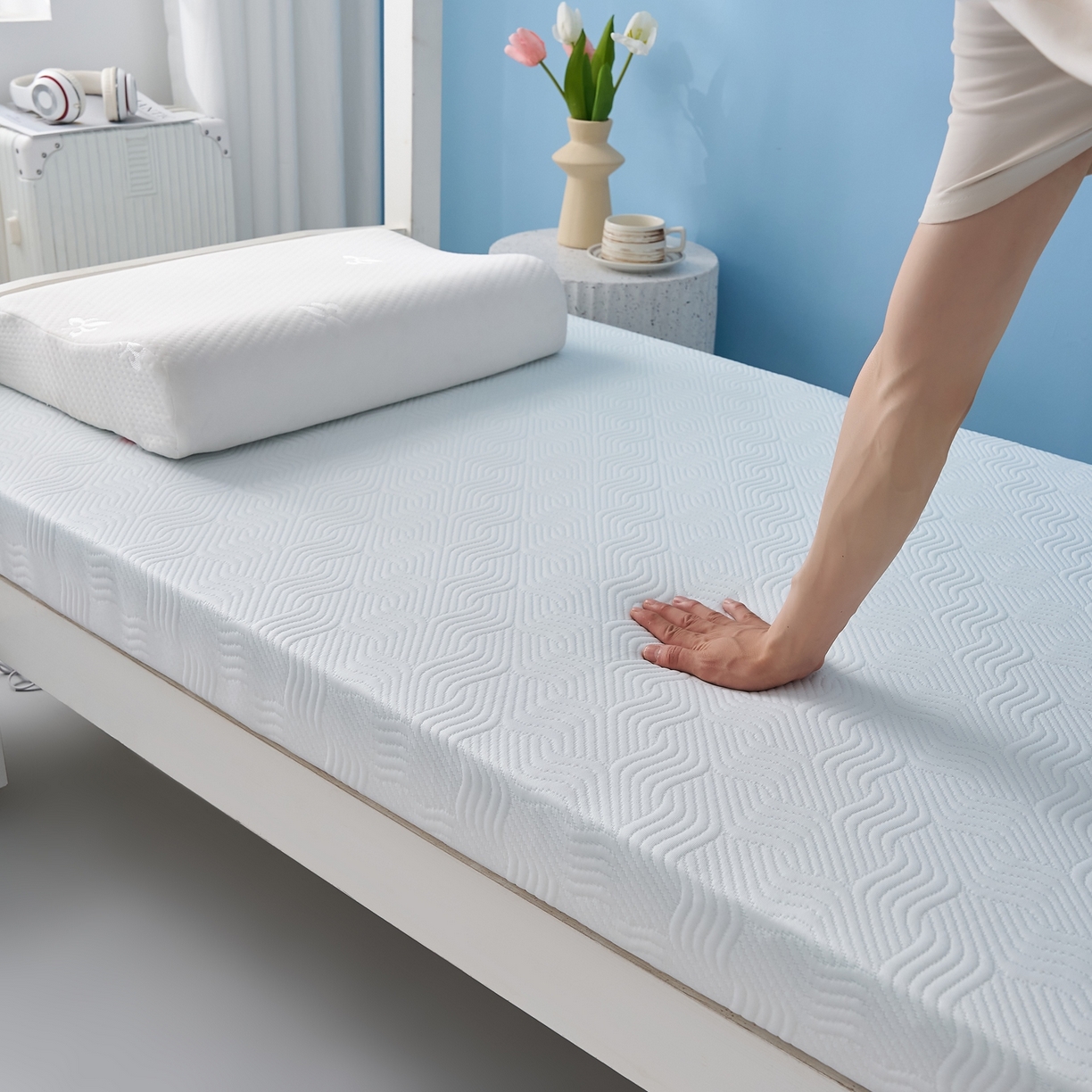 91家纺网 家纺一手货源 找家纺 （总）时奥家纺 2025新款云感记忆棉活套款床垫-学生款