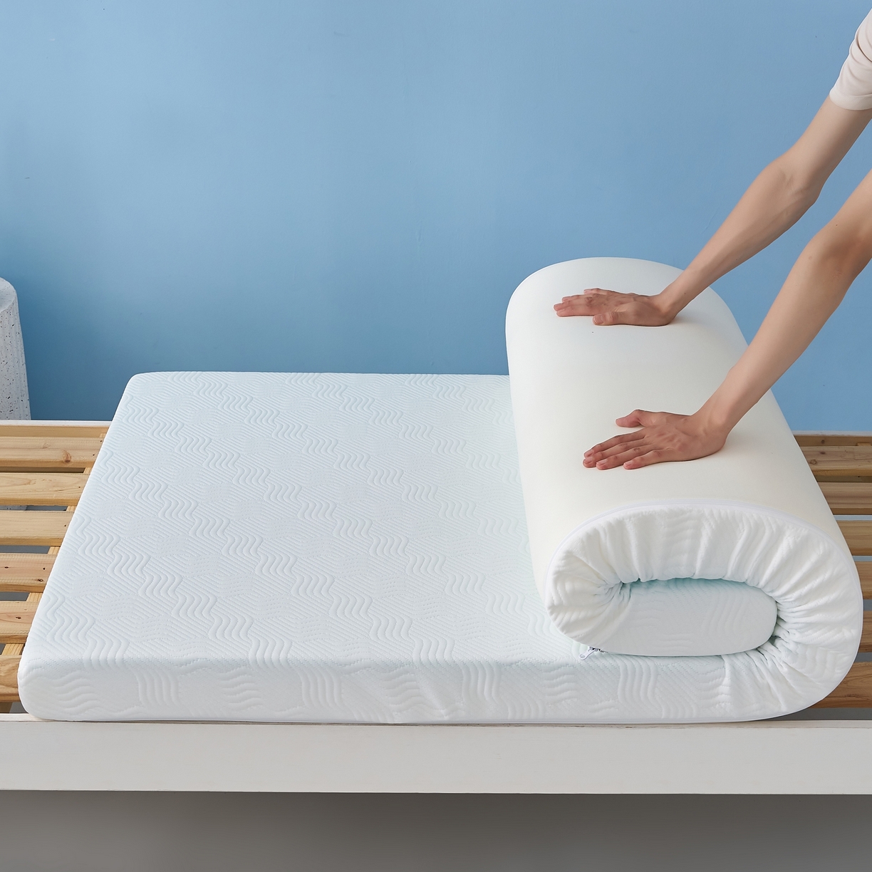 91家纺网 家纺一手货源 找家纺 （总）时奥家纺 2025新款云感记忆棉活套款床垫-学生款