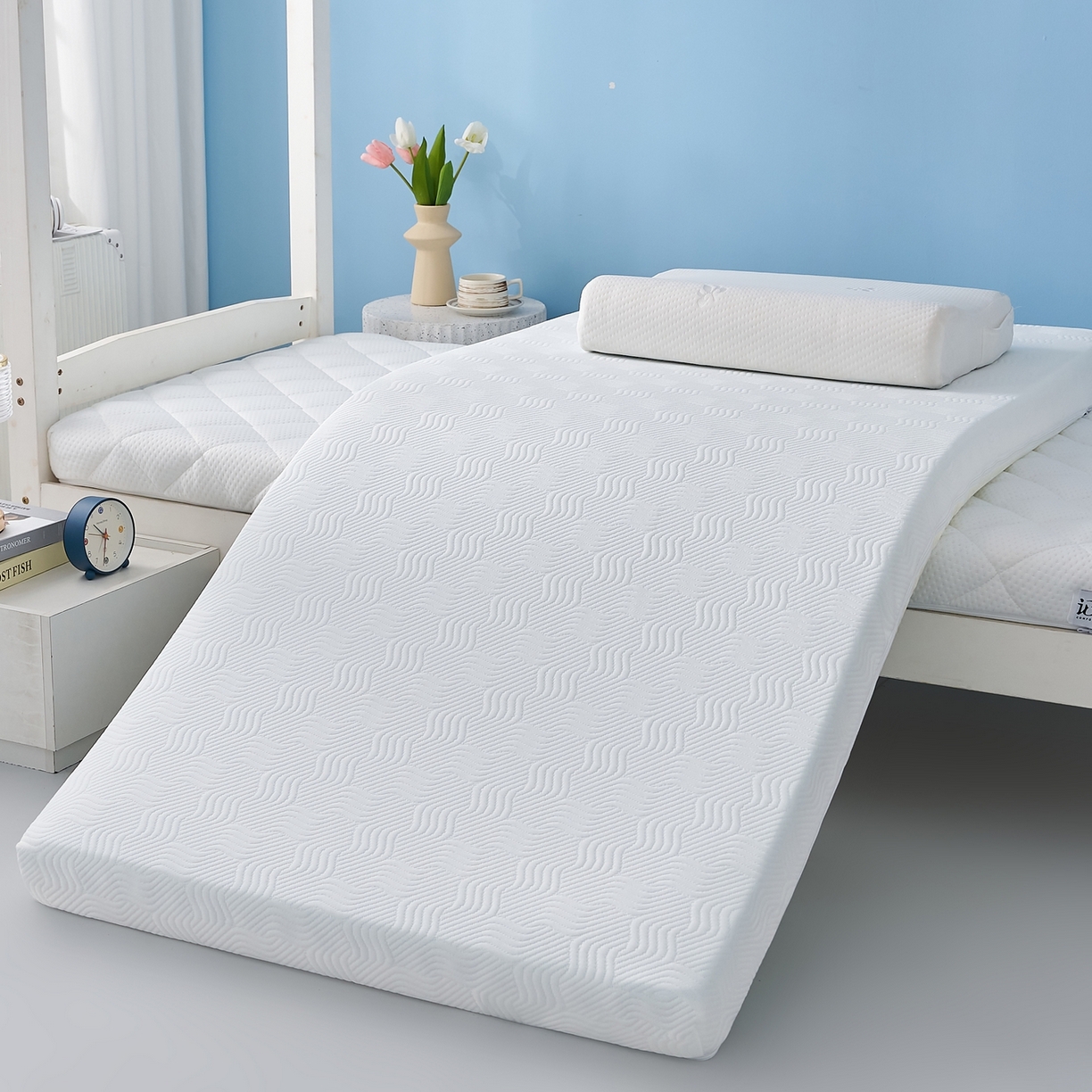 91家纺网 家纺一手货源 找家纺 （总）时奥家纺 2020新款乳胶记忆海绵床垫针织小熊款