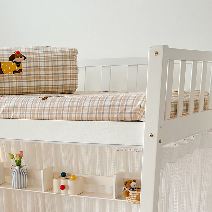 91家纺网 家纺一手货源 找家纺 拾物记 2025新款A类全棉纯棉棉印花学生床笠床笠单件单床笠 酷比狗