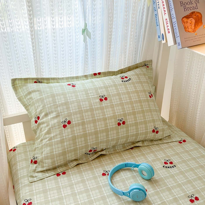 91家纺网 家纺一手货源 找家纺 拾物记 2025新款A类全棉纯棉棉印花学生床笠床笠单件单床笠 恋樱